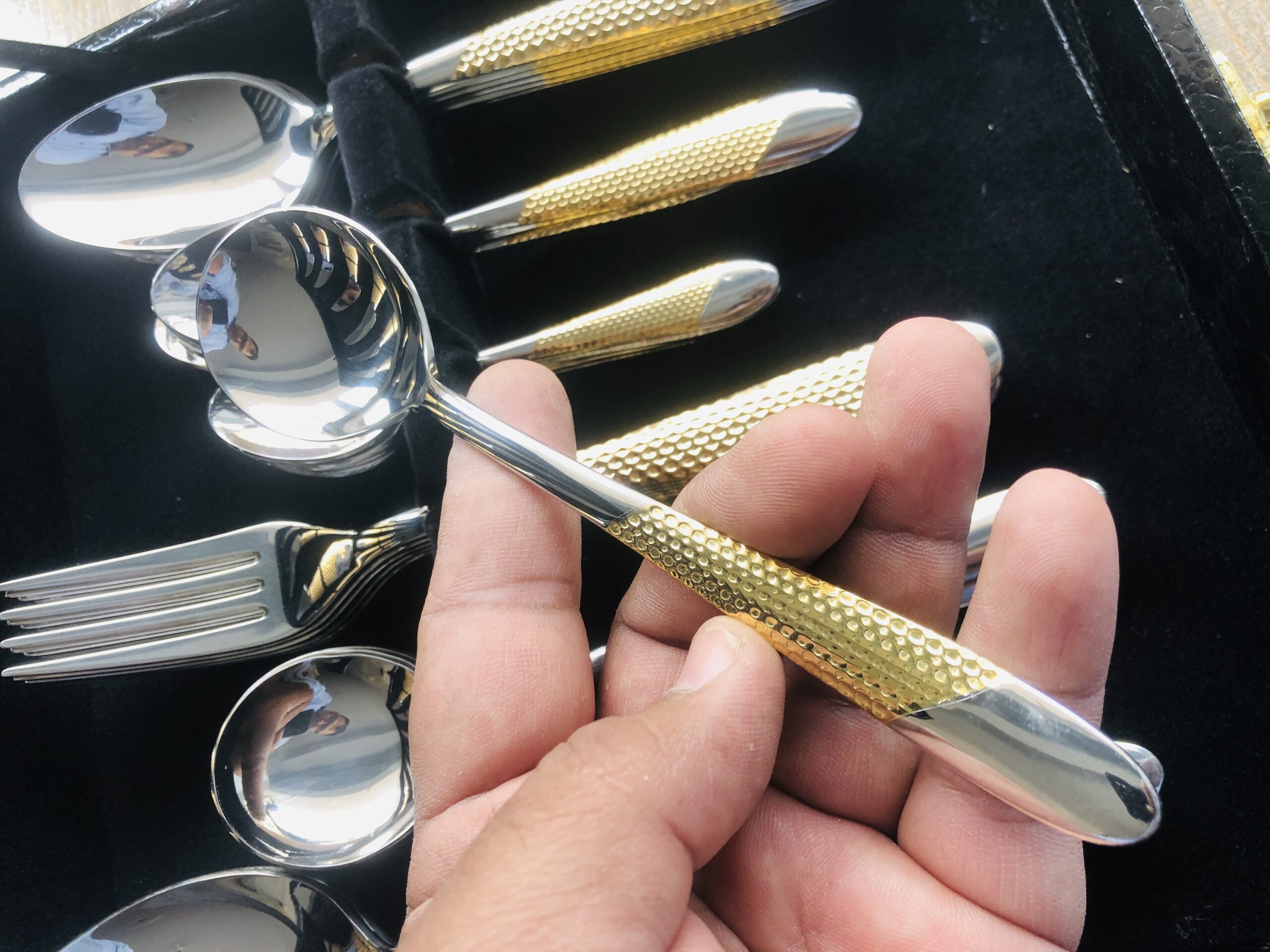 IMG_8770 Cutlery Set-Gold Center - Image 1